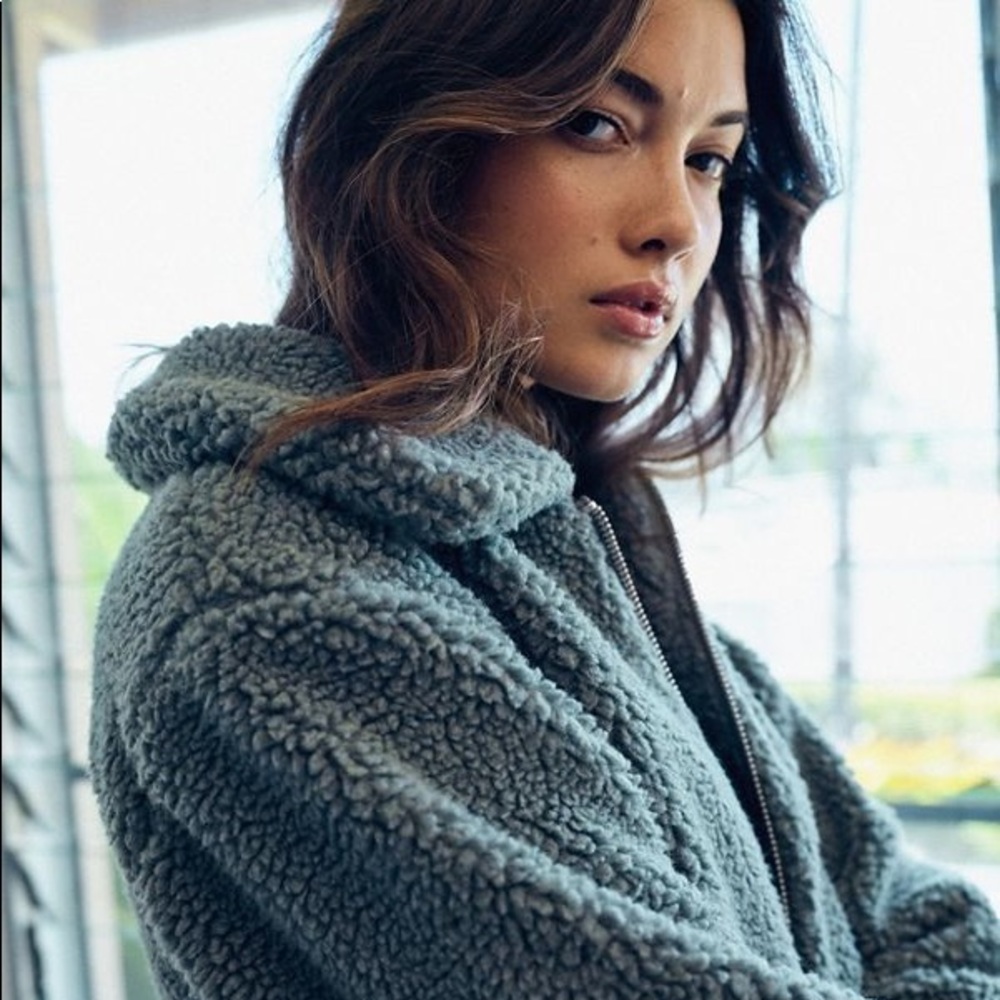 Urban Outfitters Teddy Jacket (Teal Theo Sherpa)